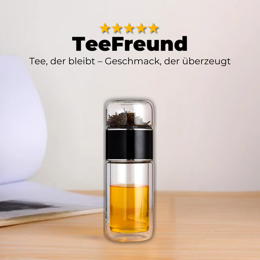 TeeFreund - Glas-Teeflasche mit Infuser
