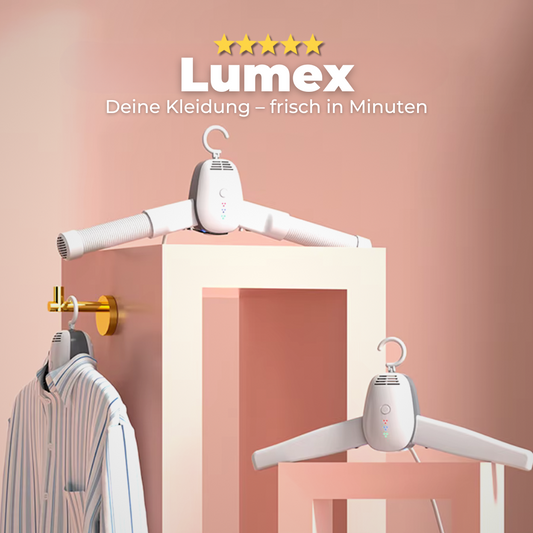 Lumex - smarter, tragbarer Kleidertrockner