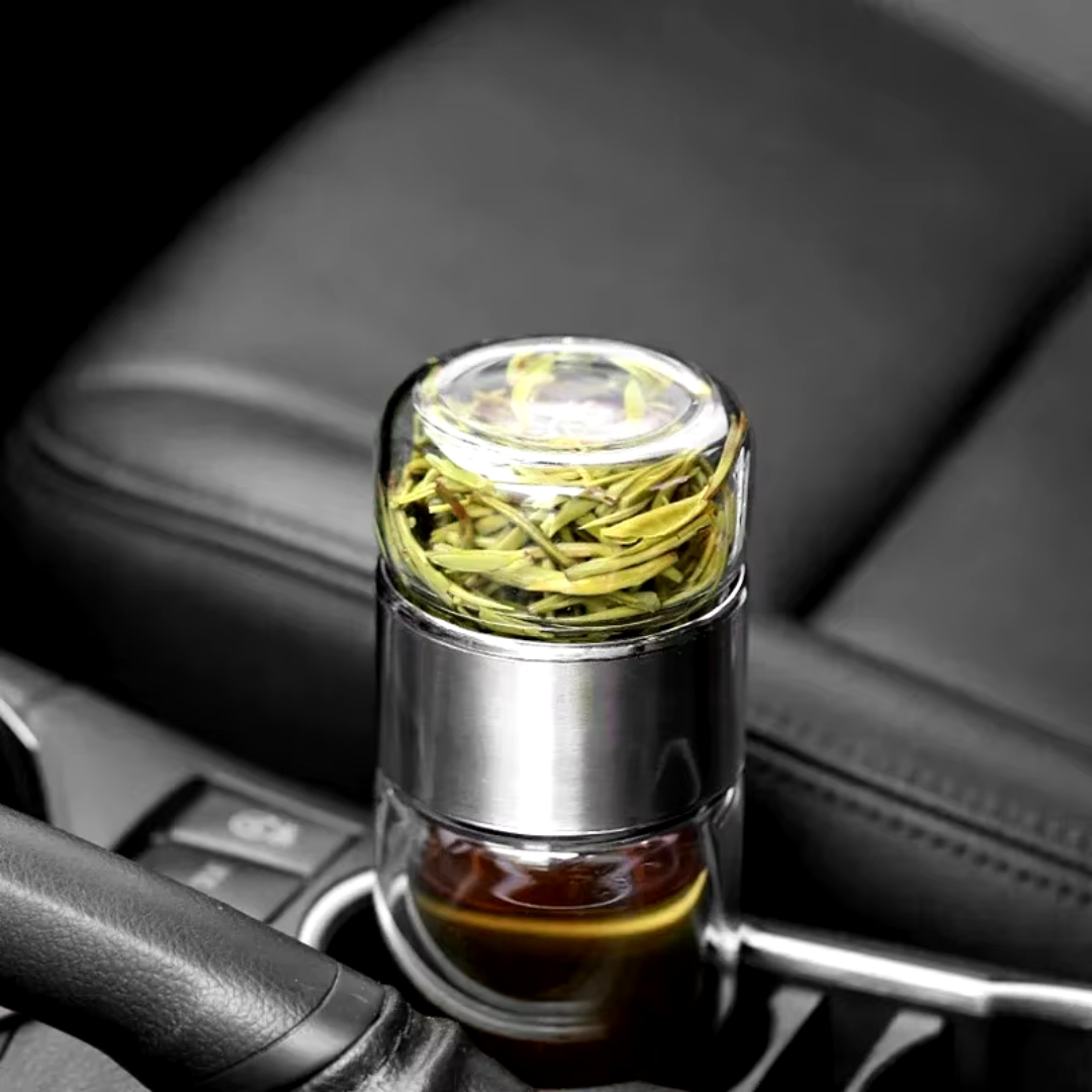 TeeFreund - Glas-Teeflasche mit Infuser