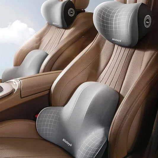 Car Neck Cushion Memory Foam Car Lumbar Support for Car Supplies Universal Neck Pillow Waist Cushion Car Seat Car Assesories